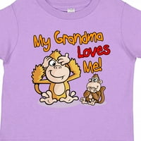 Inktastic moja baka voli me majmunski poklon malih majica ili majica mališana