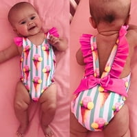 Wofedyo Baby Girl Dinet Stripe Kids kupaći kostimi srušio se TODDLER Ljeto bikini kupaći kostimi djevojke