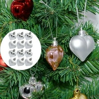 TALUS BO Postupci za božićne kuglice Privjesci Oblik srca Plastični svečani ambijentski festivalski