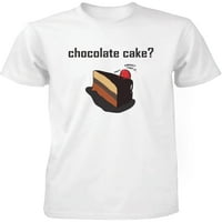 Čokoladna torta sa slabomskom muške slatka grafička majica šaljiva bijela tee smiješna košulja unisex-medium