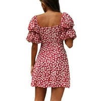Ljetna ušteda klirence squishhappy Women Boho cvjetna print plaža haljina Ljetna dugačka maxi haljina
