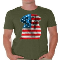 Awkward Styles Muška američka američka zastava Zlatna retriver Grafička majica vrhova Day Day za neovisnost