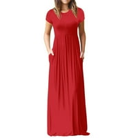 Ljetne haljine Čvrsta dugoročna haljina za čahuru s linijom za žene za ženske haljine za ženske haljine