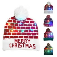 Leky pleteni božićni šešir ulovni unizno otporan na suze Božićni ekran zimski benie LED bljesak lakih