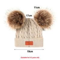 Zimska djeca topli šešir Stretch pletit Slatko Beanie Hat s POM-om za igralište za igralište Igrajte