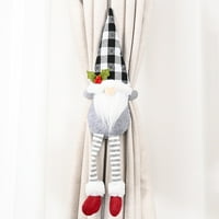 Paota božićna ukras prugasta šešir viseći noga bez lica ukras za lutke