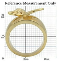 0W - mat zlatni i zlatni mesingani prsten bez kamena veličine 6