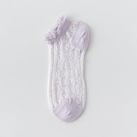 Gyujnb Snaga kompresije za žene čipke ruffle hem žene čarape prozračne pamučne čarape udobne čarape