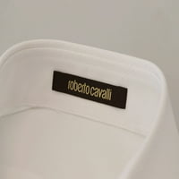 Roberto Cavalli bijeli pamuk svečana haljina Slim Fit košulja