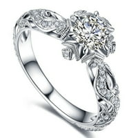 Biplut Women Cvjetni navlakač umetnuli prsten Valentinovo poklon vjenčani nakit