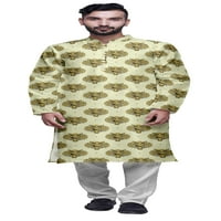 Atasi modal saten tiskani muški kurta sa Churidarom pidžamom set letnje odjeće