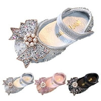 SNGXGN Dječja kožna jednostruka cipela modna jednosadalaca ples bowknot baby toddler djevojka cipele, srebrna, veličine 33