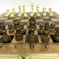 Vintage šah u sklopivim drvenim prenosnim backgammon chess chess chessboard Intelligence razvoj međunarodne