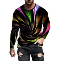 Lilgiuy Men Casual okrugli vrat kratkih rukava pulover 3D tiskana majica bluza