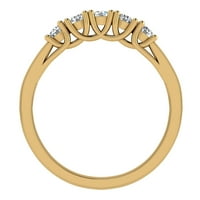 WEDING BAND Dijamantni prstenovi kamena godišnjica Trellis Style 0. CT TW 14K Zlato