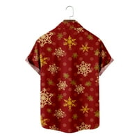 Božićna božićna božićna havajska majica Modna i jedinstvena majica poliesterska košulja za putovanja i izlaske