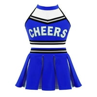 Iiniim Kids Girls Cheer lider kostim navijačice navijačicu Cosplay TOP prsluk sa plisiranim setom suknje