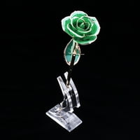 Prozirni štand zaslona cvijeća, umjetna ruža Display Base, odličan poklon 24K ružin postolje za dnevnu