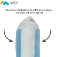Mindful Design Cooling Memory Jastuk za pjenu - dodatna čvrsta puna isjeckana pjenasta jastuk sa jastukom