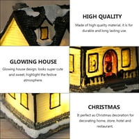 Xmas Mini kućni ukrasi Santa House Svjetlosrno crtane kuće ukras