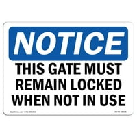 Obavijesti - Ova vrata moraju ostati zaključana kada se ne koriste