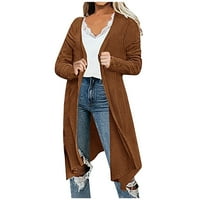 Modni ženski povremeni džepovi dugih rukava Ležerni kaput Cardigan bluza Hot6SL4884313