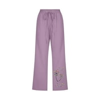 Gathrrgyp Womens Hlače plus klirens veličine, moda Žene Ležerne prilike ispisa elastične labave hlače