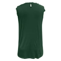 Vrh za žene za žene Ženska majica kratki rukav Ležerne prilike modernih gornjih košulja Žene Green XL