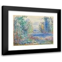 Pierre-Auguste Renoir Black Moderni uokvireni muzej umjetnička ispisa pod nazivom - riječni krajolik