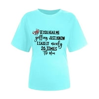 Košulje za žene Dressy Casual Graphic CrewNeck Majica kratkih rukava Tees Funny Slatka majica Smiješna