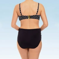 Wendunide kupaći kostimi Žene Žene Dots Bikini setovi dva kupaće kostim kupaći kostim plaža crna s