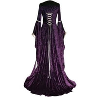 Twifer sunčane haljine za žene ženske vintage keltske podne duljine renesansne gotičke haljine