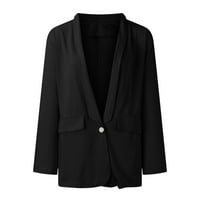 Pimfylm Womens Blazers radi casual radne profesionalne ženske jakne kostim crna l