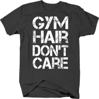 Gym Hair Dont Care Ponosni trening u teretani Thirt za majicu za muškarce Mala tamno siva