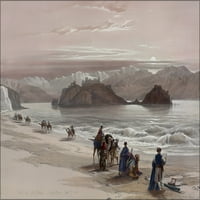 24 X36 Galerija poster, otok Graia zaljev Akabah Arabia Petraea, februar 1839