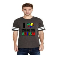 Muški fudbalski fini dres majica - volim nekoga s autizmom