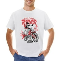 Crtani pas jašući motocikl Vintage majica MENS CLASSIC CREWNECK kratkih rukava Uniziraj bijeli 4xl