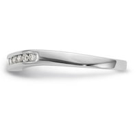14k bijeli zlatni prsten za prsten za vjenčanje Diamond okrugle veličine 9