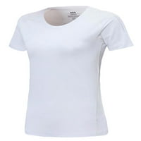 Capreze Dame Crew Crw majica Prozračna fitness Tee Ljetna bluza Solid Boja Workout Top