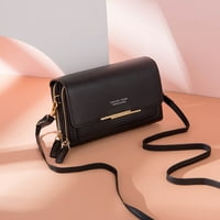 Crossbody Telefonska torba za žene Flop Top Design Mala glasnička torba sa poklopcem s više džepova