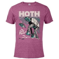 Star Wars Hoth The Ledene Planet Retro komičar - Pomiješana majica s kratkim rukavima za odrasle - prilagođeno-bobica