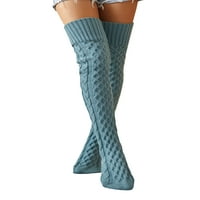 Žene Elegantni kabl pletene na koljena čarape Početna noga Grejači bedrine čarape za cipele Duge cijevi