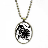 Sazvežđe Leo horoskok znak Ogrlica vintage lančana privjesak na nakitu