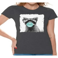 Awkward Styles Raccoon Chewing Guma majica Životinjska odjeća Majica za žene Smiješne životinje Lovers