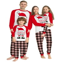 Abtel Ženske djece koje odgovaraju porodičnim pidžamim set vrhovima i hlačama noćna odjeća Loungewears Sleep odjeća mama tata dječji kaid pj setovi Crveno dijete 6