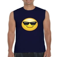 Normalno je dosadno - Muška grafička majica bez rukava, do muškaraca veličine 3xl - emoji sa sunčanim