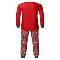 GUEUUSU Porodični setovi Pajamas - Elk pidžama, crvena