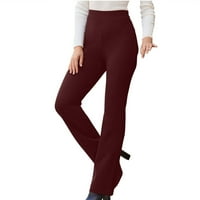 Duge pantalone za žene Ženska tanka fit bljeskalice Slijede pantalone Leisure Boouses Bell-dno Jednobojne