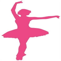 Balet Silhouette Hot Pink zidni naljepnica Wallmonkeys Ogulja i palica Grafički WM188344