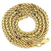 14k žuti zlatni dlan oko pšenice Franco lanac ogrlica sa lobsnom bravom